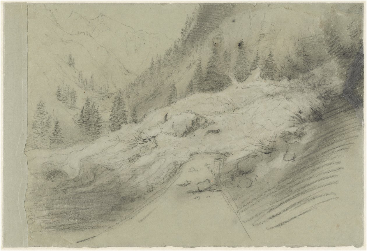 Lawina w alpejskim krajobrazie autorstwa Pierre Puvis de Chavannes