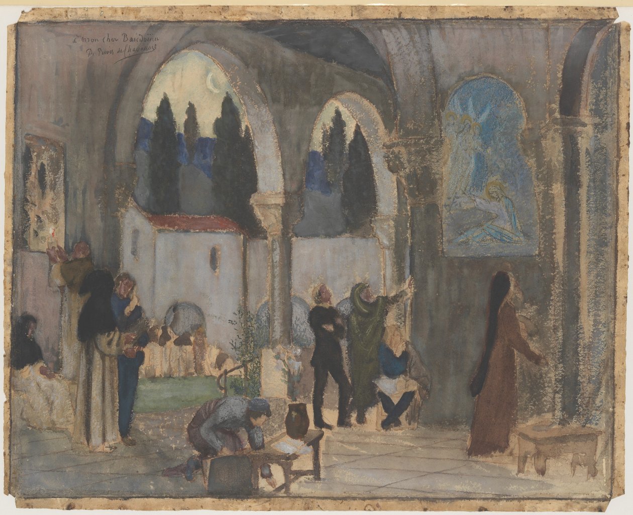 Inspiracja chrześcijańska autorstwa Pierre Puvis de Chavannes