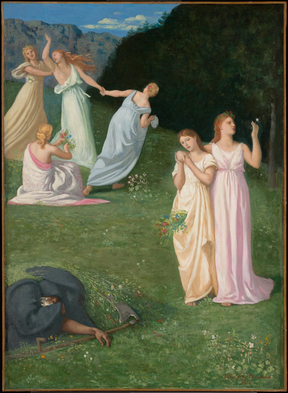 Śmierć i dziewczęta autorstwa Pierre Puvis de Chavannes