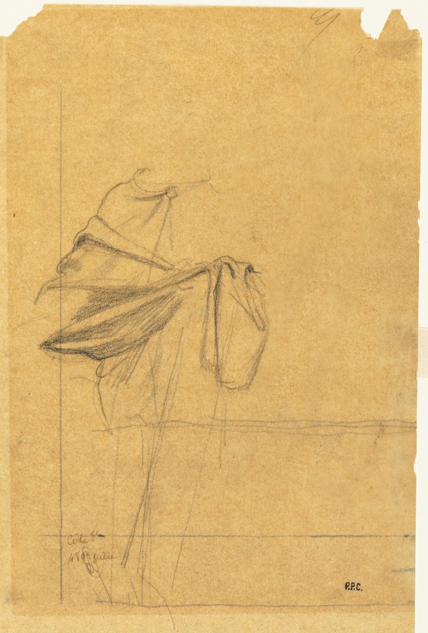 Studium draperii, druga połowa XIX wieku. autorstwa Pierre Puvis de Chavannes