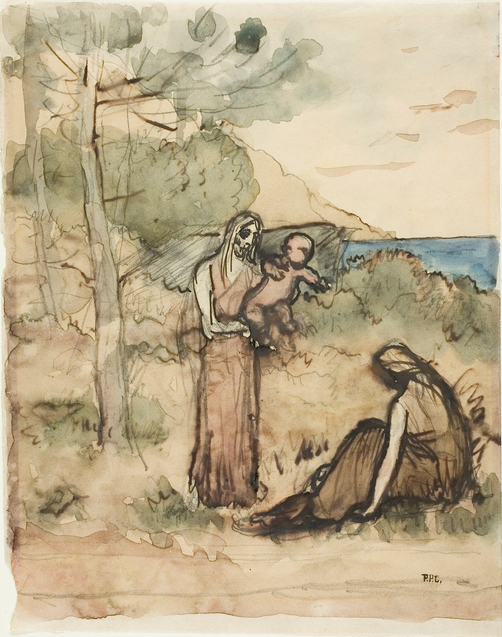 Rodzina rybaka autorstwa Pierre Puvis de Chavannes