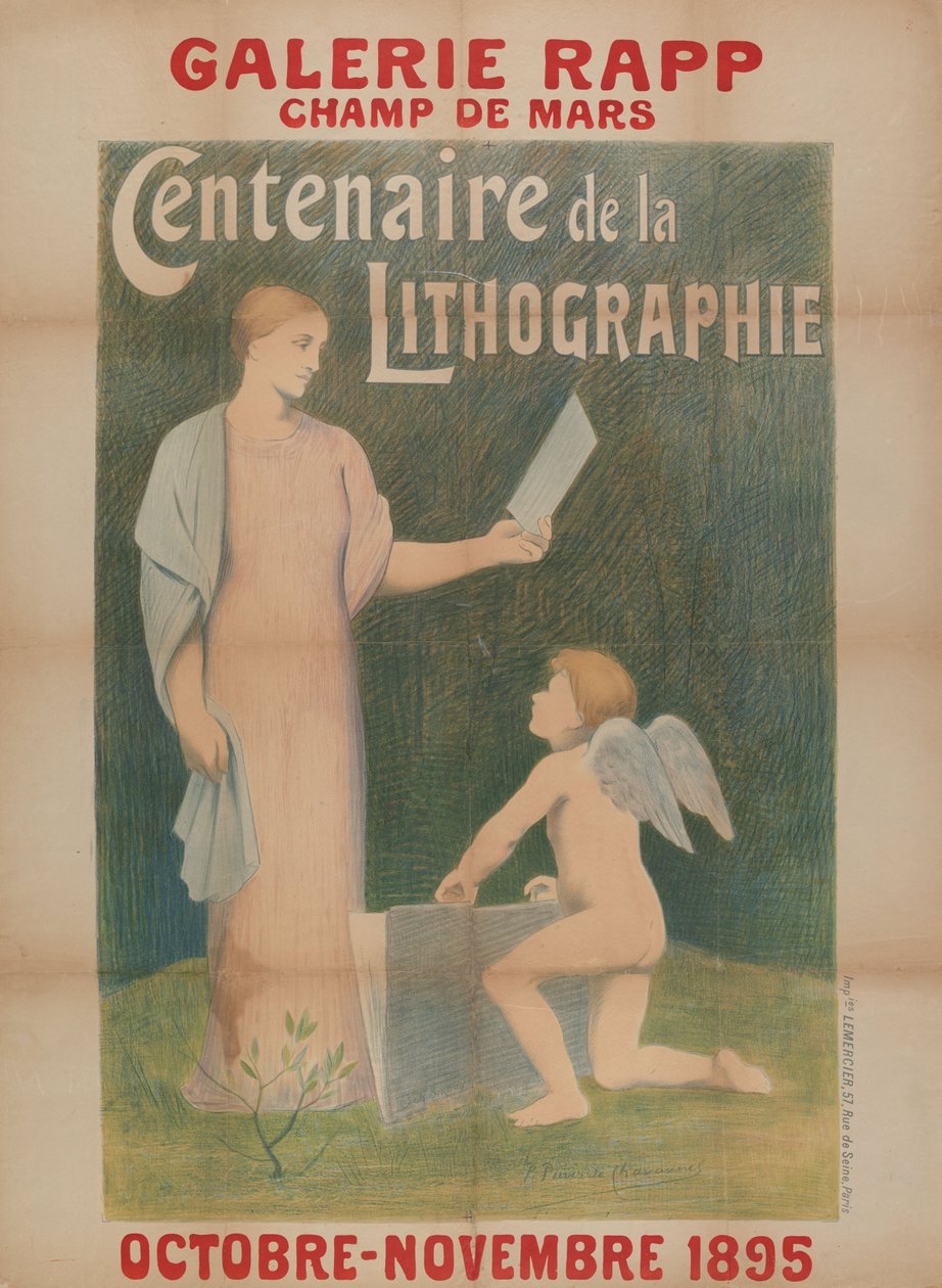 Galerie Rapp...Hundertjahrfeier der Lithographie autorstwa Pierre Puvis de Chavannes