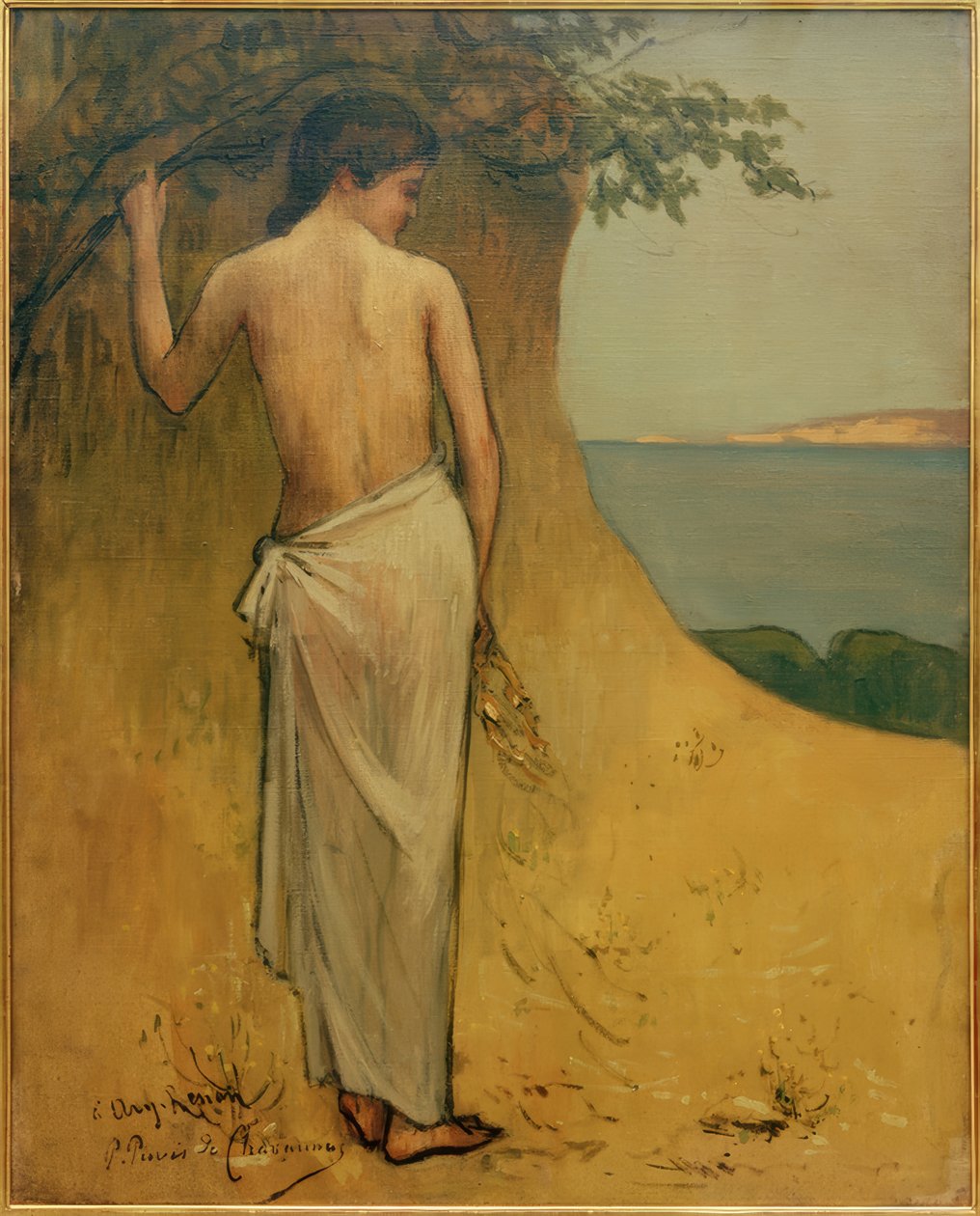 Dziewczyna nad morzem autorstwa Pierre Puvis de Chavannes