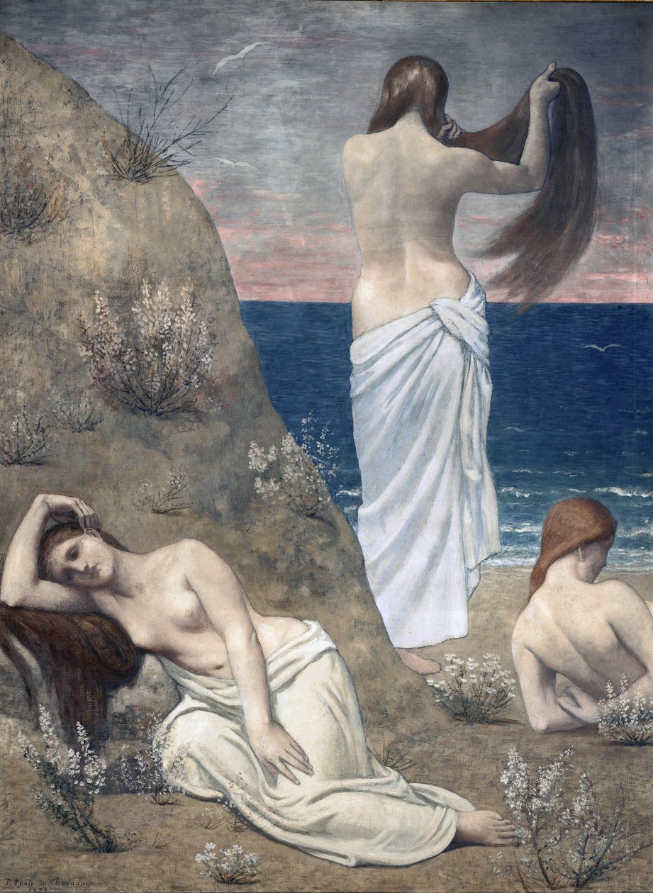 Młode dziewczyny nad morzem autorstwa Pierre Puvis de Chavannes