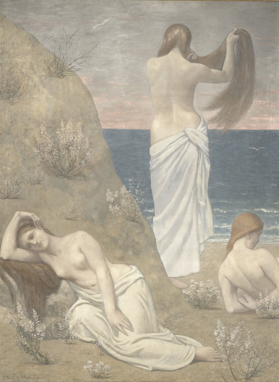 Młode dziewczyny nad morzem autorstwa Pierre Puvis de Chavannes