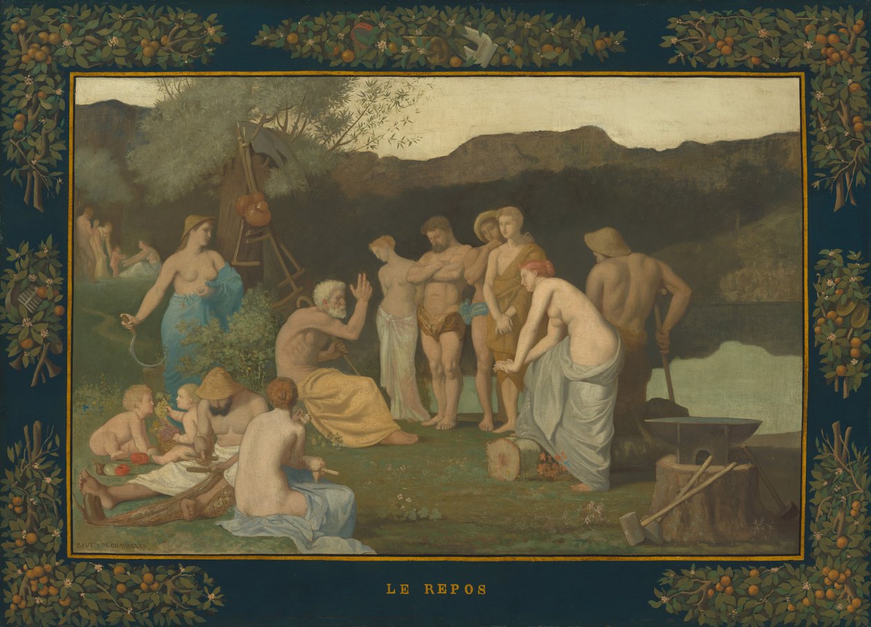 Odpoczynek autorstwa Pierre Puvis de Chavannes