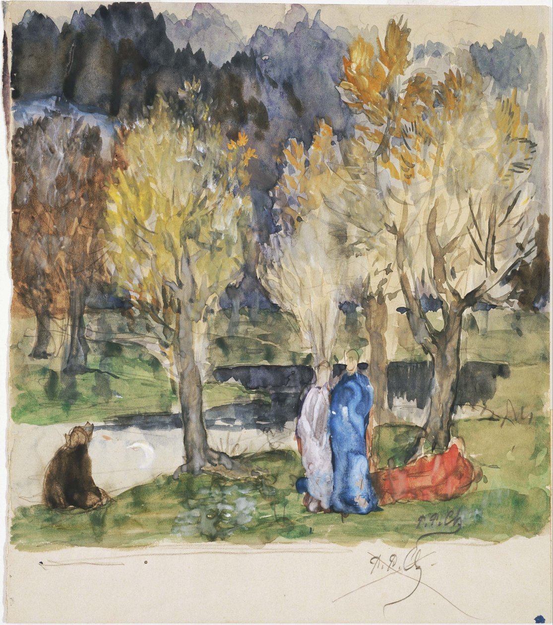 Święty gaj autorstwa Pierre Puvis de Chavannes