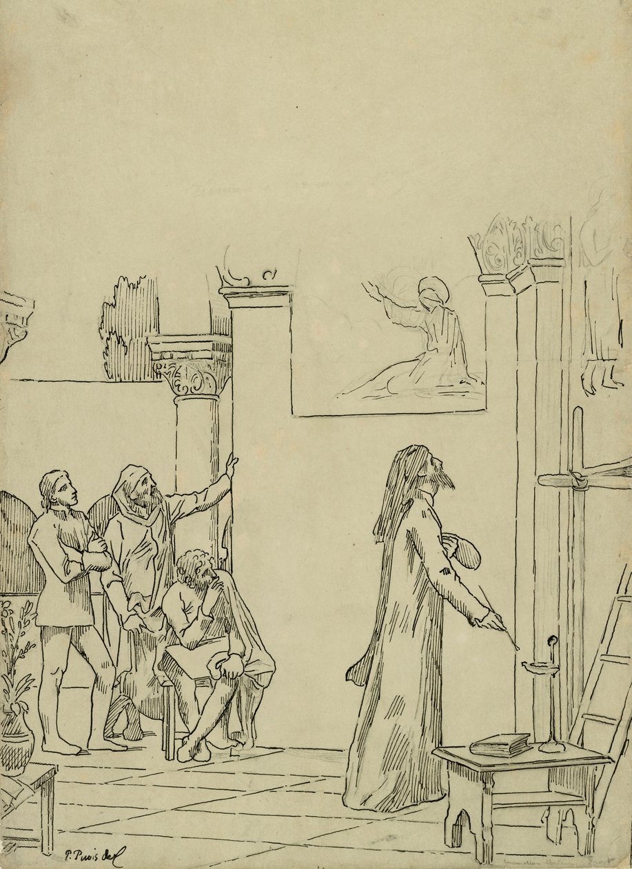 Ucz się dla L autorstwa Pierre Puvis de Chavannes