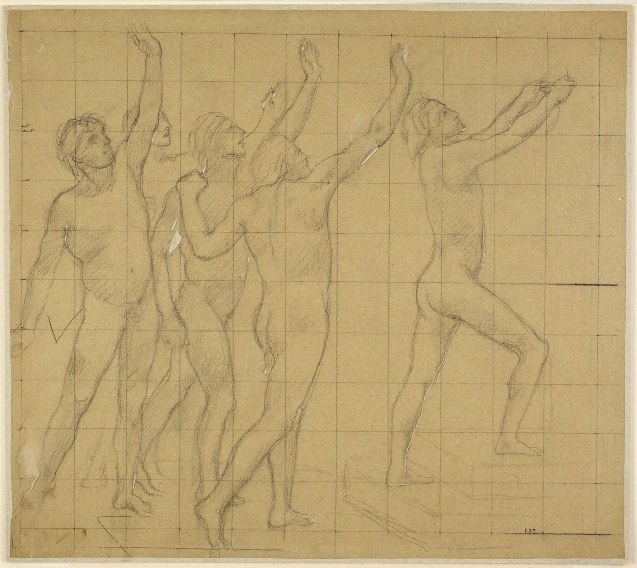 Studium do półkolistej auli Sorbony (Literatura, nauki i sztuki) autorstwa Pierre Puvis de Chavannes