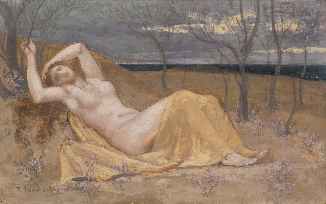 Tamaris, ok. 1886-87 autorstwa Pierre Puvis de Chavannes