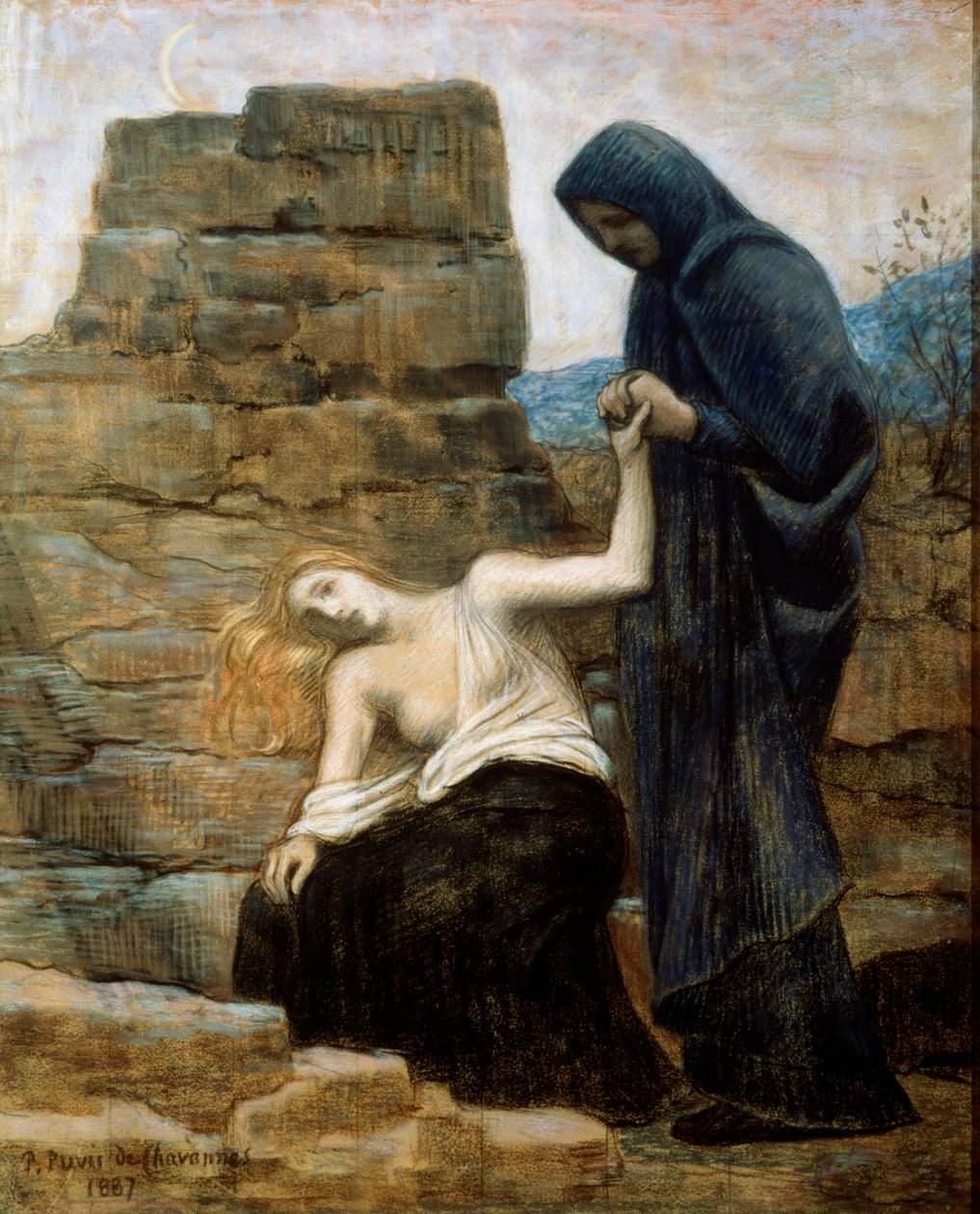 Współczucie, 1887 autorstwa Pierre Puvis de Chavannes