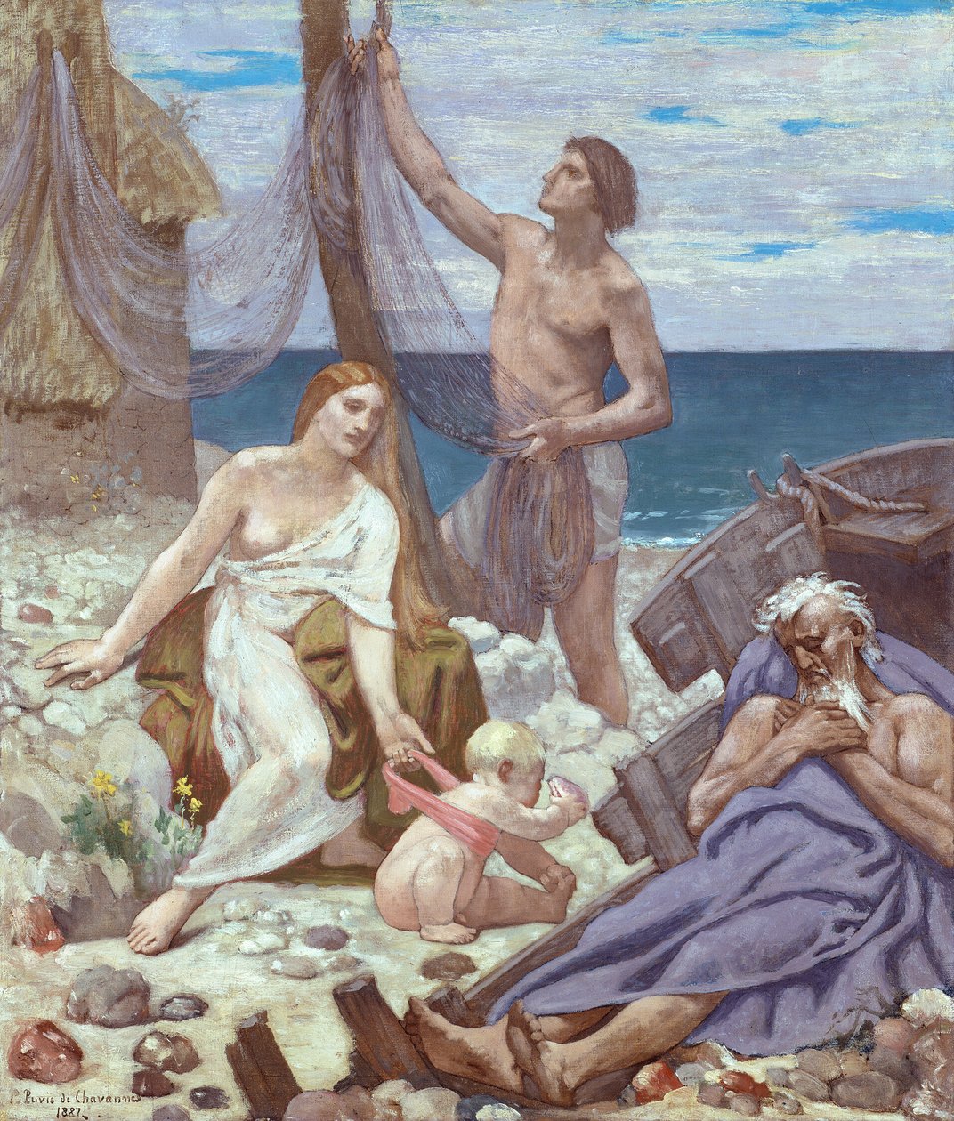 Rodzina rybaka autorstwa Pierre Puvis de Chavannes