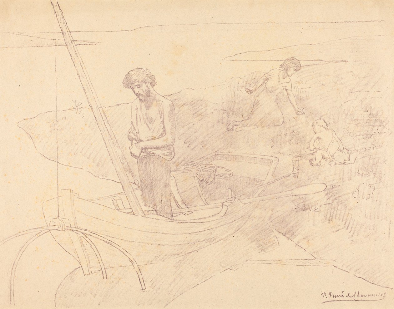 Biedny rybak autorstwa Pierre Puvis de Chavannes