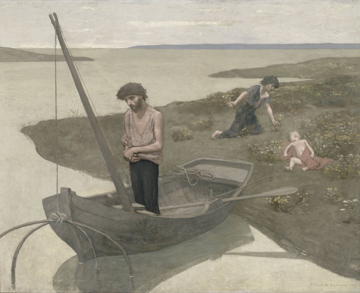 Biedny rybak, 1881 r. autorstwa Pierre Puvis de Chavannes