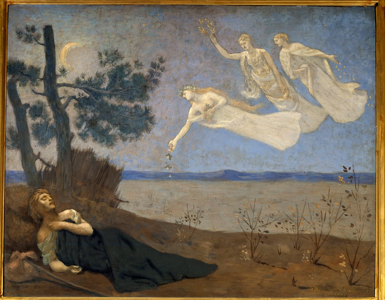 Sen. Obraz Pierre Puvis De Chavannes (1824-1898) autorstwa Pierre Puvis de Chavannes
