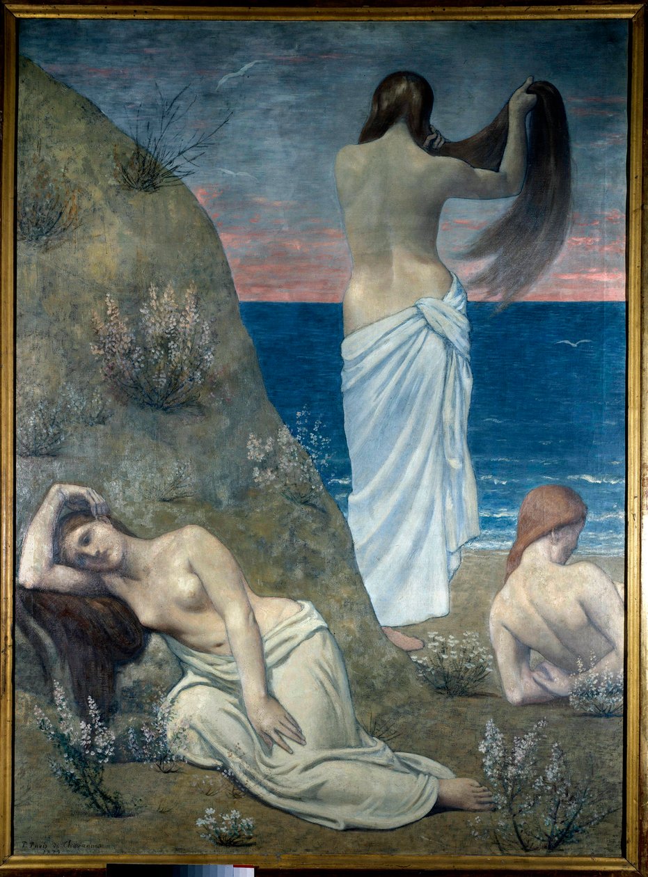 Młode dziewczyny nad morzem autorstwa Pierre Puvis de Chavannes