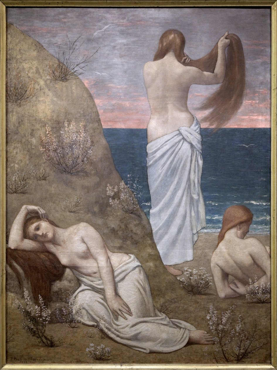 Młode dziewczyny nad morzem autorstwa Pierre Puvis de Chavannes