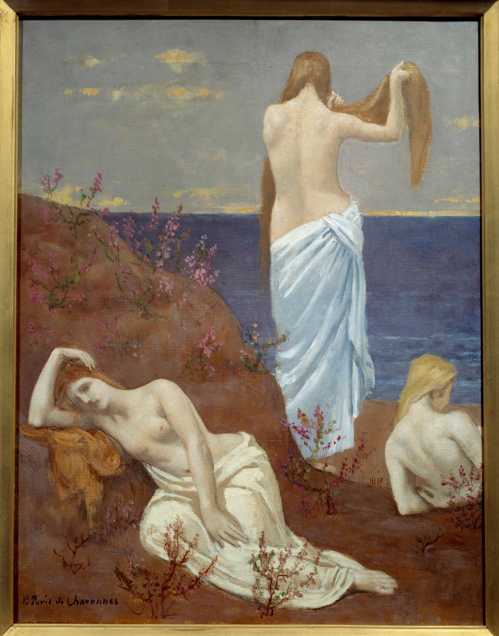 Młode dziewczyny nad morzem Obraz Pierre Puvis de Chavannes (1824-1898) 1879 Olej na płótnie, wym. 0,61x0,47 m Paryż, Muzeum Orsay autorstwa Pierre Puvis de Chavannes