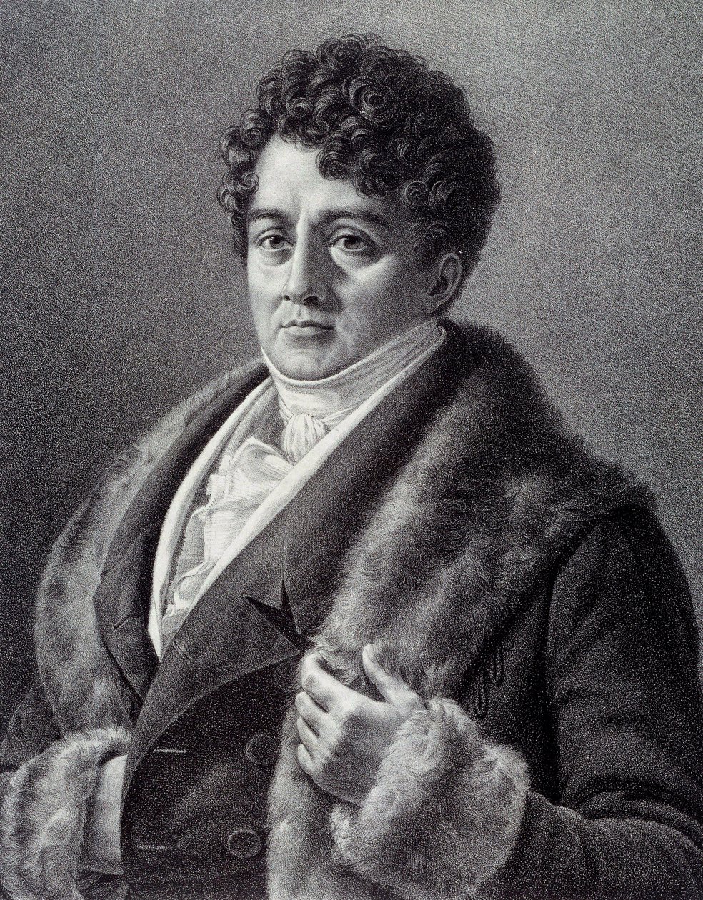 Portret Francois-Josepha (Francois Joseph) Talmy (1763-1826), francuskiego aktora Grawerowanie autorstwa Pierre