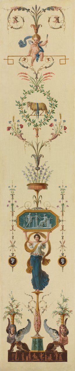 Panel dekoracyjny, lata 90. XVIII wieku. autorstwa Pierre Rousseau
