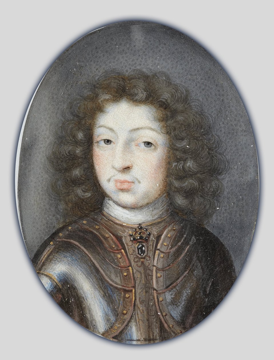 Miniatura Karola XI, króla Szwecji, ok. 1675-80 (gwasz) autorstwa Pierre Signac