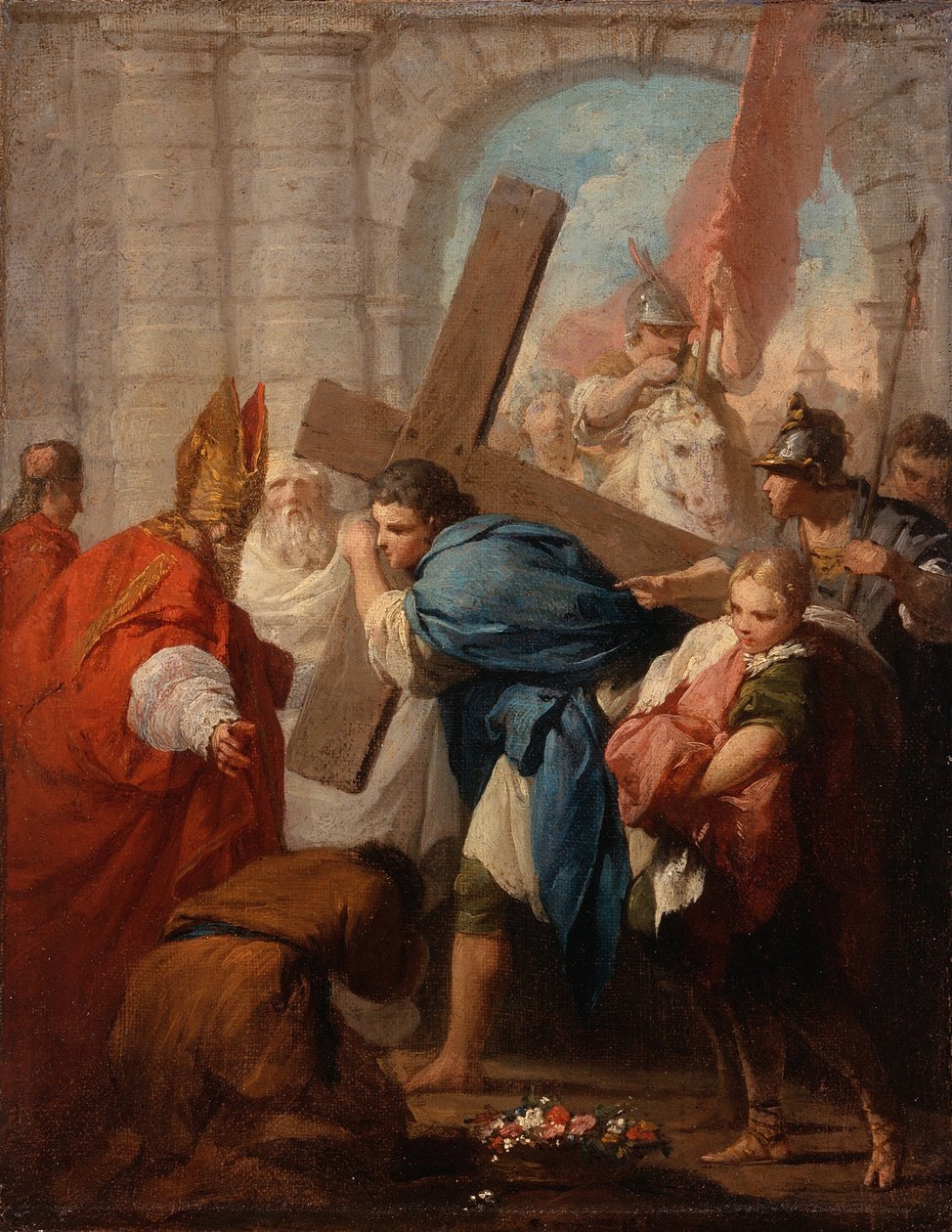 Herakliusz niosący krzyż, ok. 1728 autorstwa Pierre Subleyras
