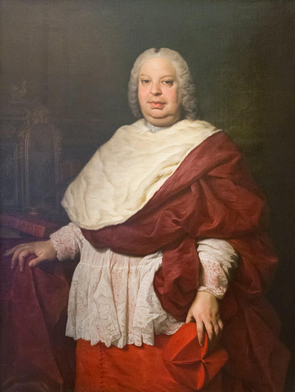 Portret kardynała Silvio Valenti Gonzagi, ok. 1745 r. (olej na płótnie) autorstwa Pierre Subleyras