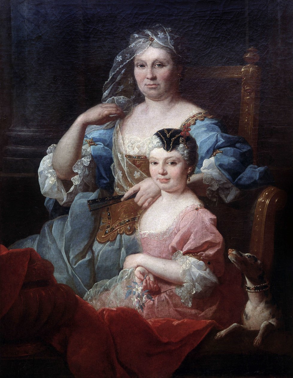 Portret Madame Poulhariex i jej córki autorstwa Pierre Subleyras
