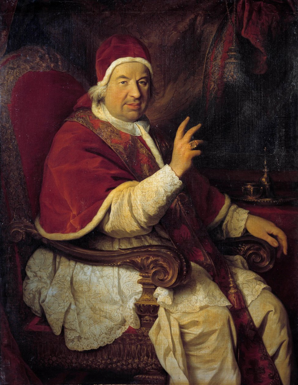 Portret papieża Benedetta XIV (Benedetto 14 autorstwa Pierre Subleyras