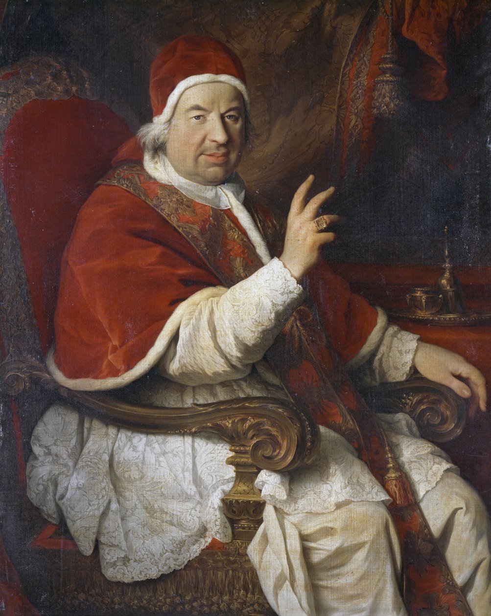 Portret papieża Benedykta XIV (1675-1758), obraz Pierre