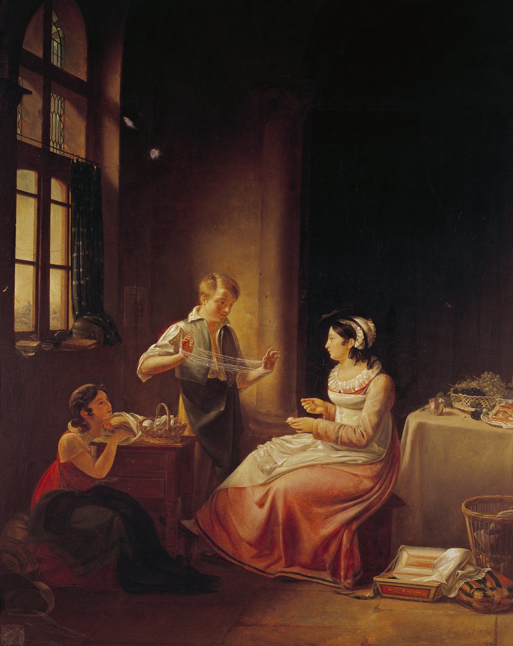 Wnętrze domu w Macon autorstwa Pierre Victor Olagnon