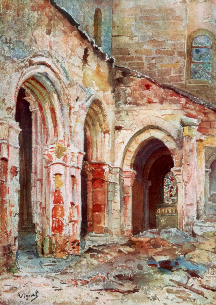 Kościół Sermaize, 1914, 1926. autorstwa Pierre Vignal
