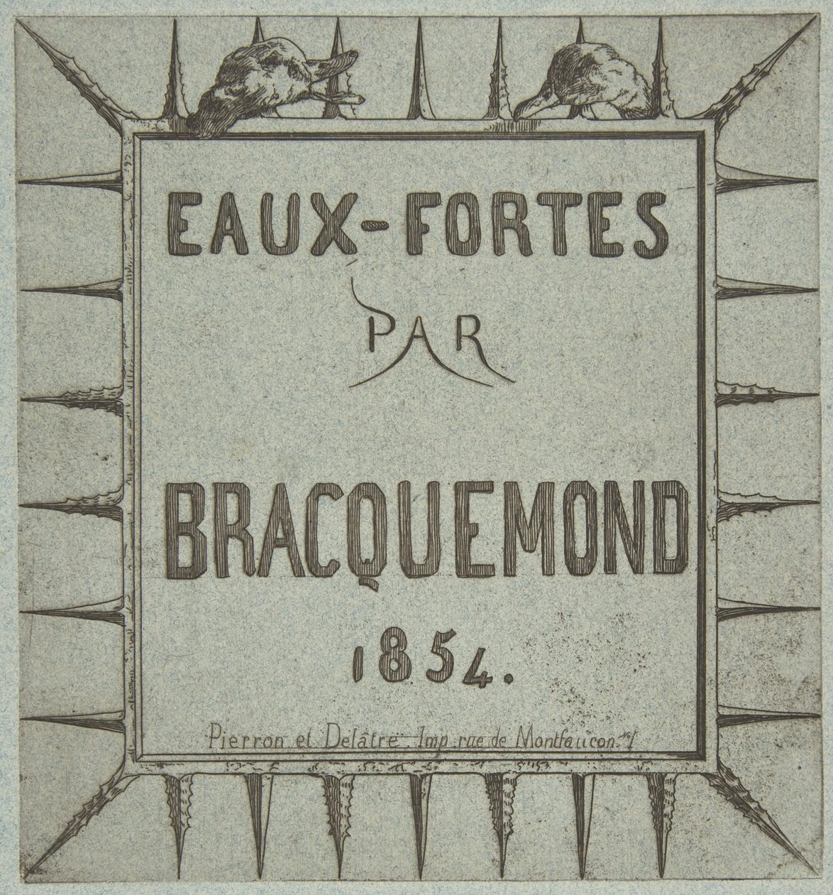 Akwaforty Bracquemonda, 1854. autorstwa Pierron et Delâtre
