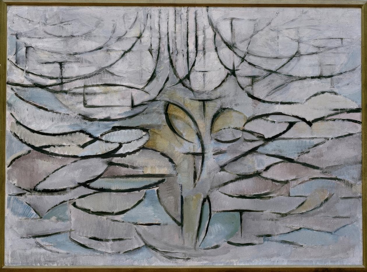 Kwitnąca jabłoń autorstwa Piet Mondrian
