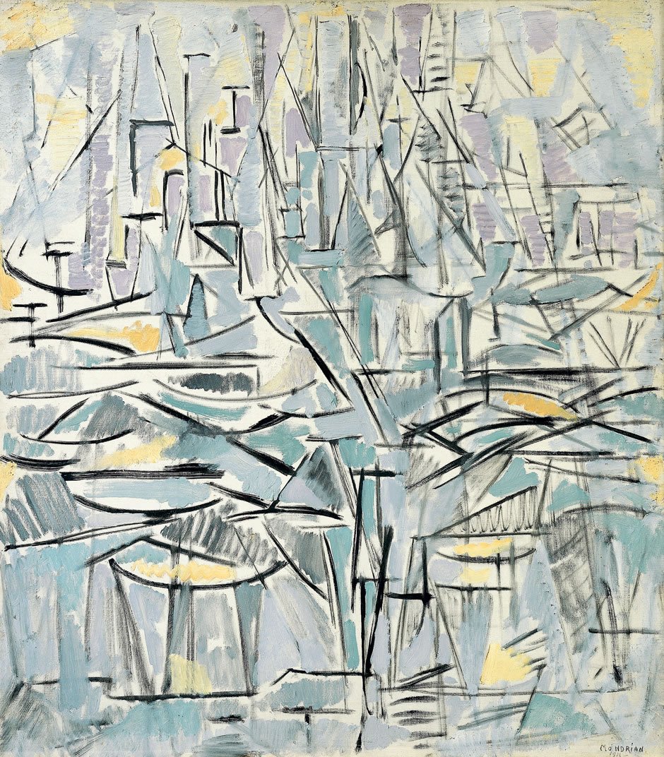 Kompozycja nr XVI autorstwa Piet Mondrian