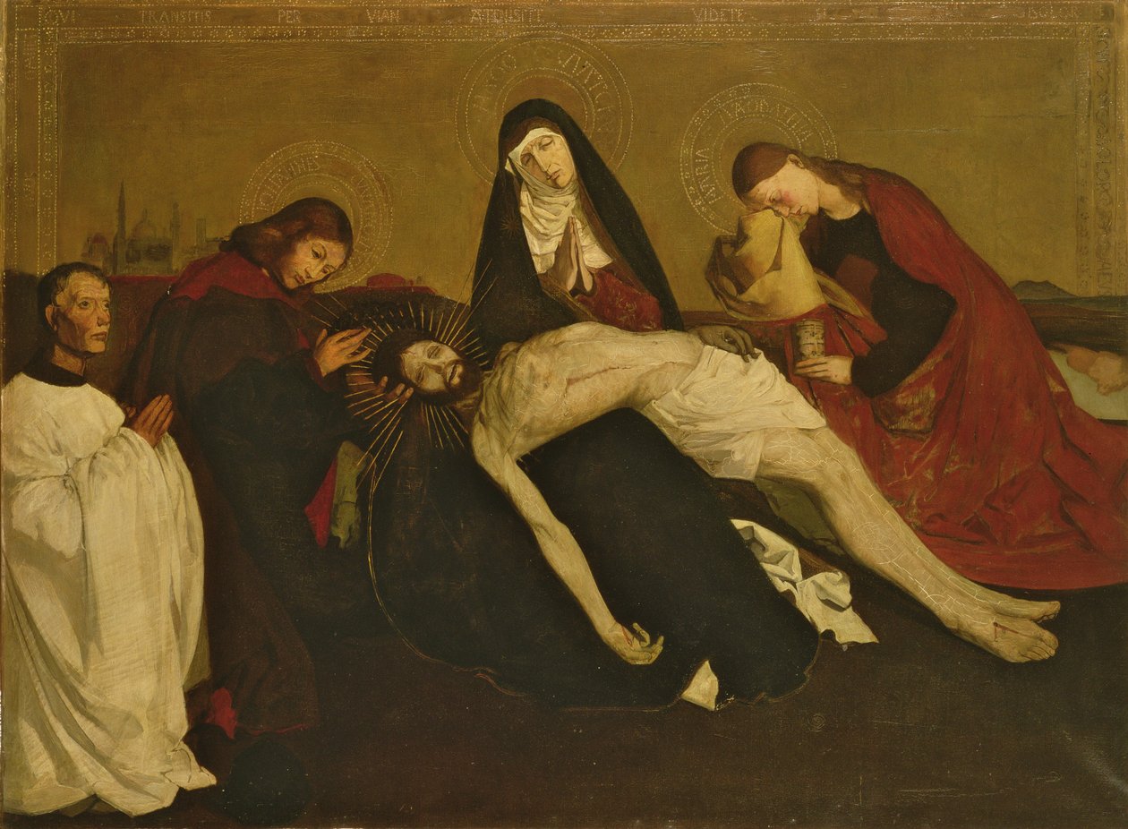 Kopia po Pieta de Villeneuve-Les-Avignon, 1913-14 autorstwa Piet Mondrian