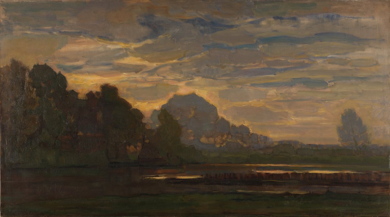 Fen w pobliżu Saasveld (duża wersja) c.1907 autorstwa Piet Mondrian