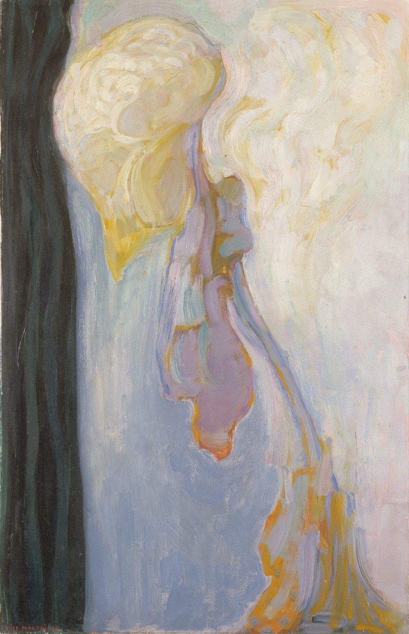Kwiat: Umierająca chryzantema, 1908 autorstwa Piet Mondrian