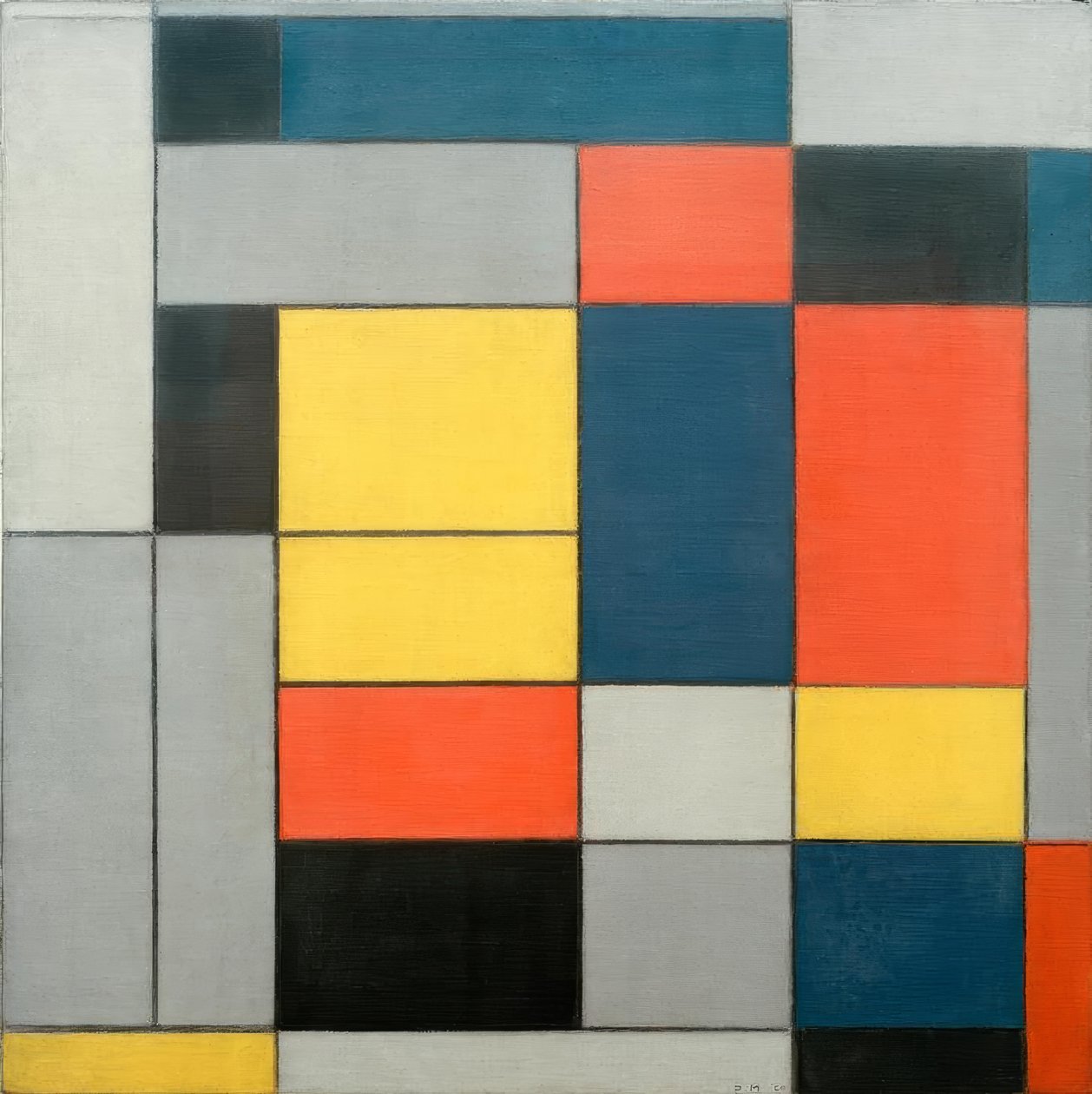Skład nr. MY; Skład nr. II; Kompozycja ze Schwa autorstwa Piet Mondrian