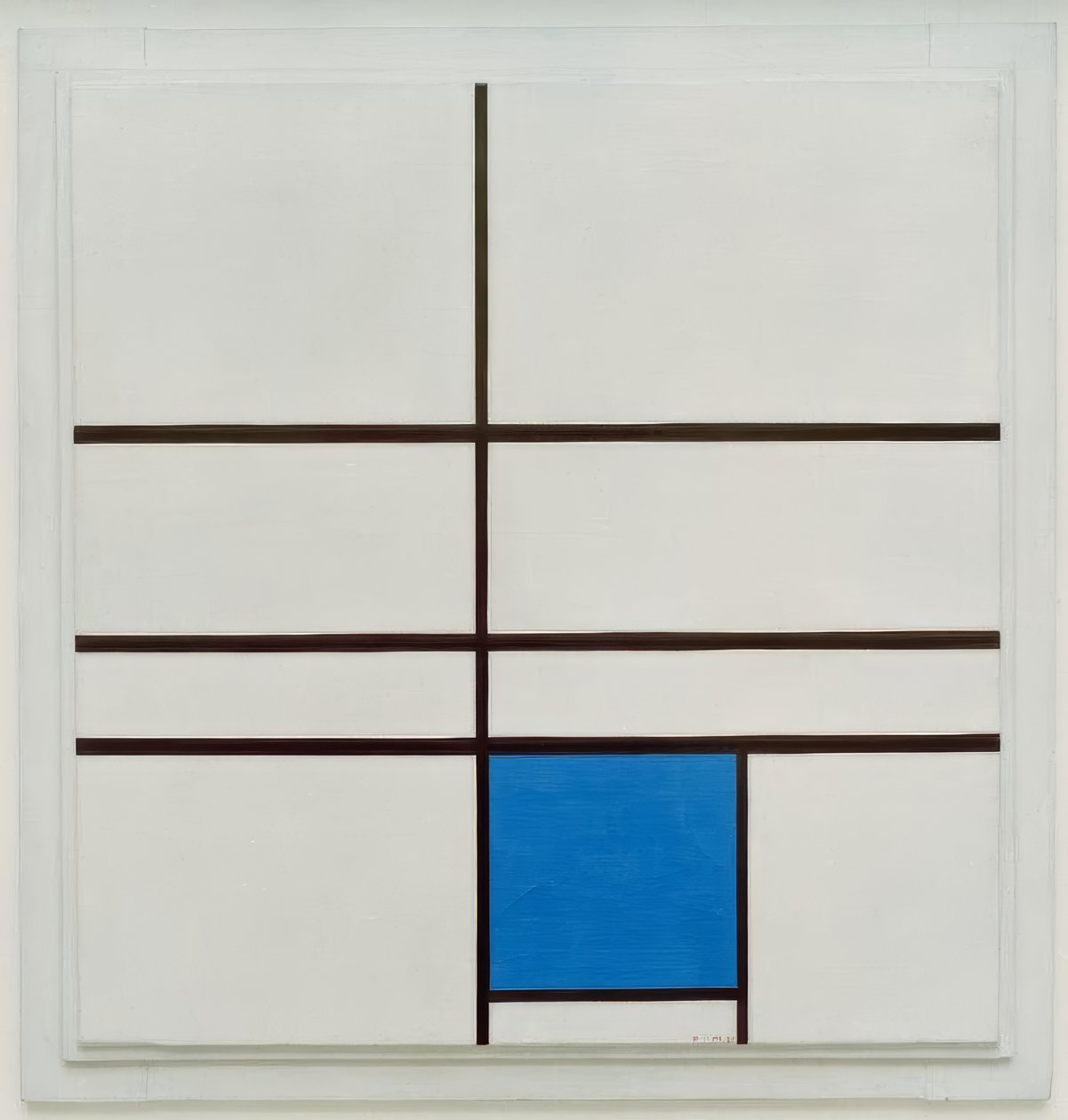 Kompozycja z niebieskim autorstwa Piet Mondrian