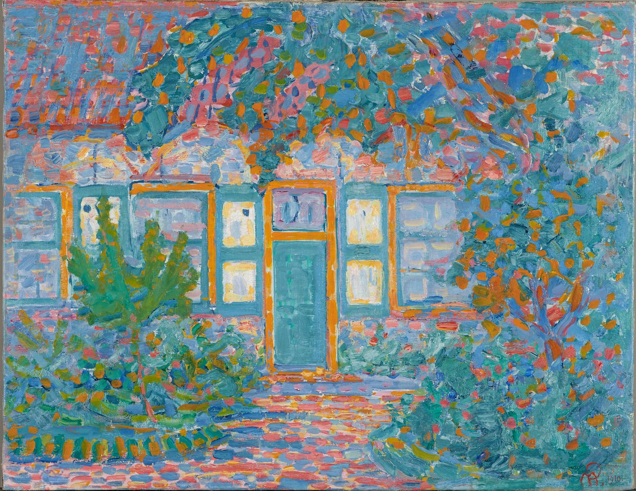 Mały domek w słońcu, ok. 1910 autorstwa Piet Mondrian