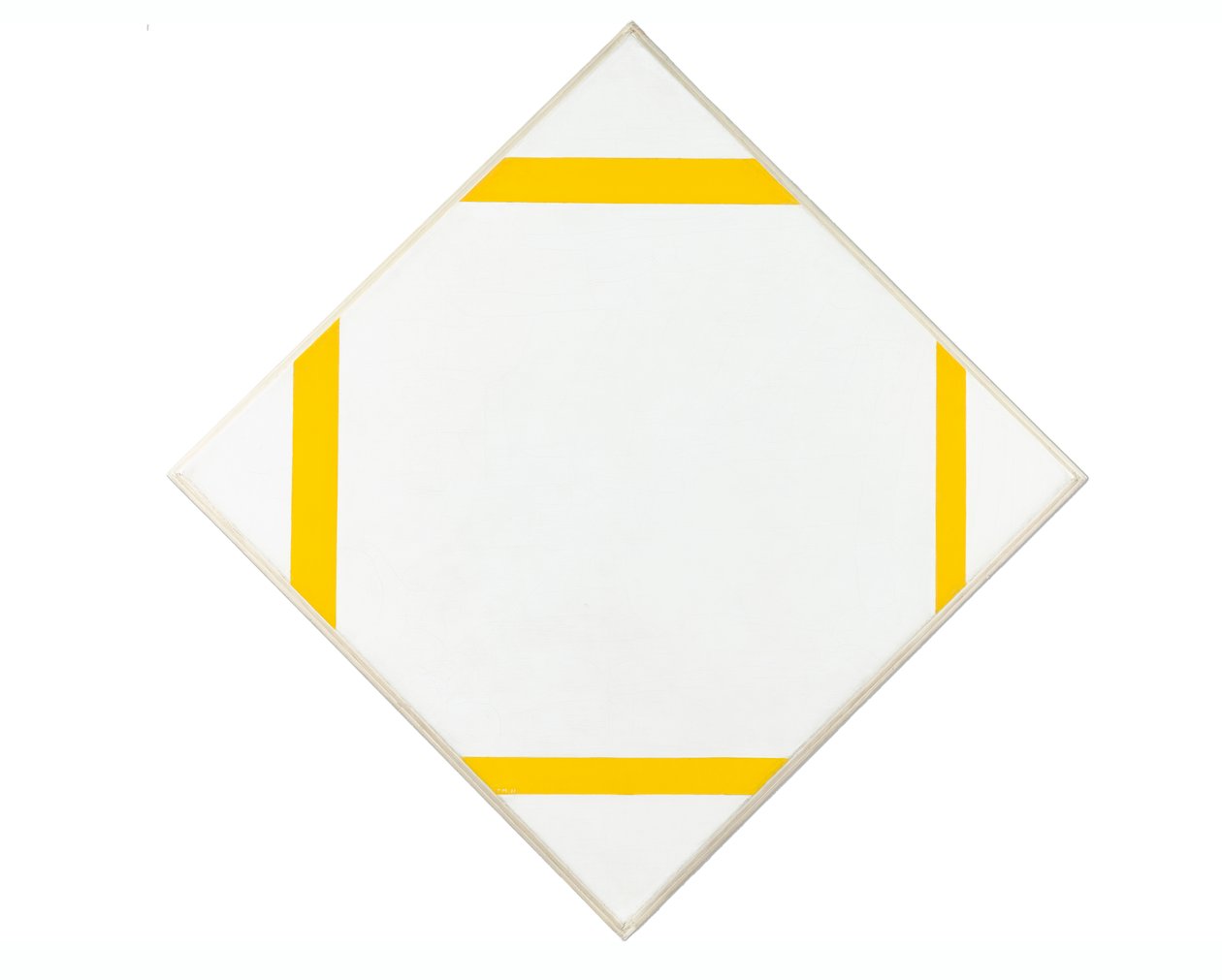 Kompozycja do ssania z czterema żółtymi liniami, 1933 autorstwa Piet Mondrian