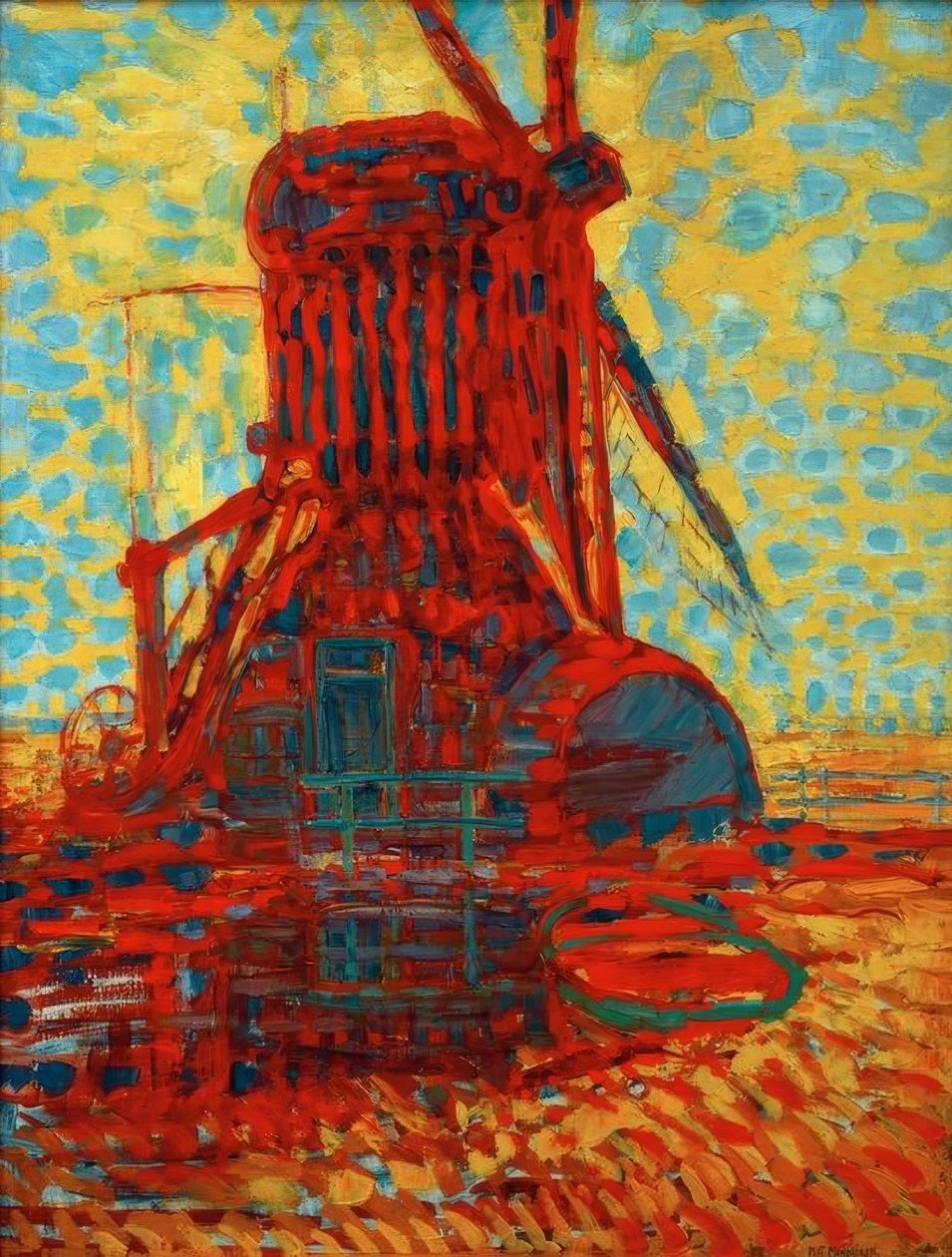 Młyn w słońcu autorstwa Piet Mondrian