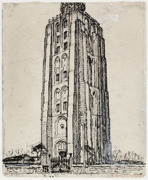 Latarnia morska w Westkapelle autorstwa Piet Mondrian