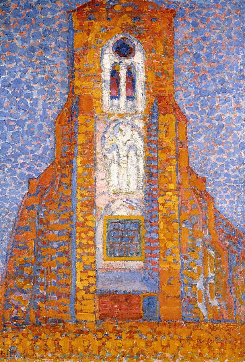 Kościół Eglise de Zoutelande autorstwa Piet Mondrian