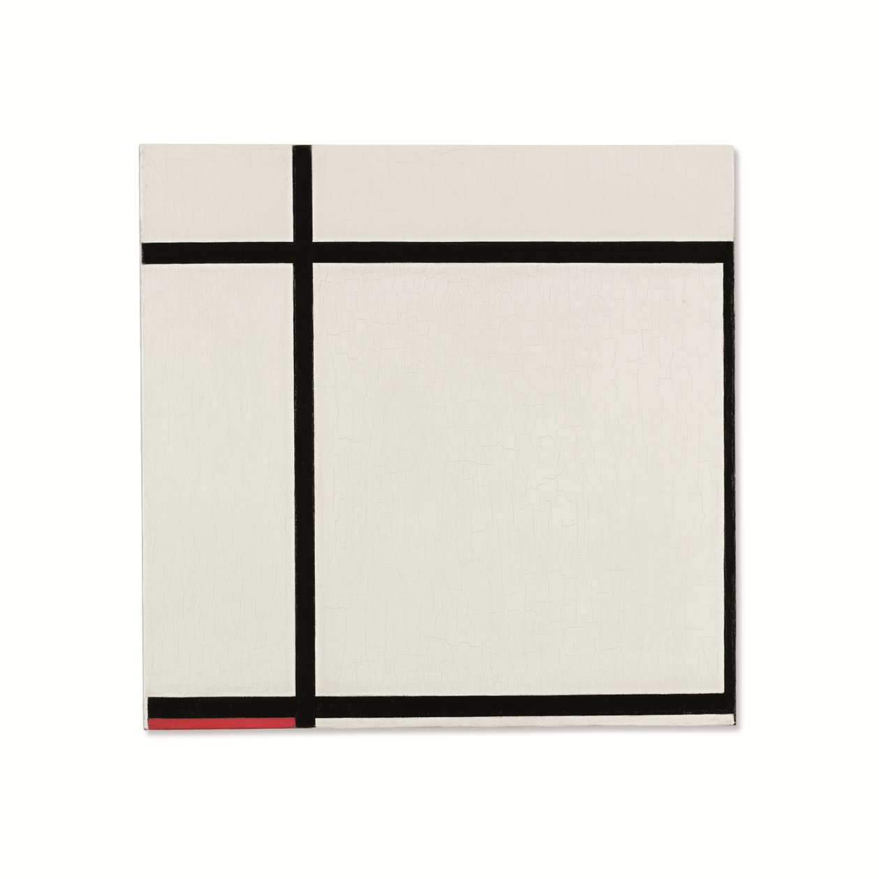 Skład II, z czerwonym autorstwa Piet Mondrian