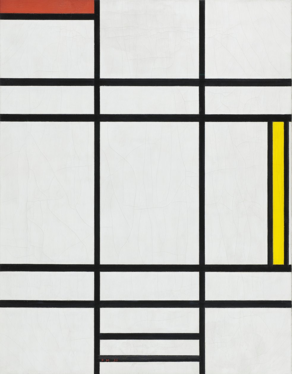 Kompozycja w bieli, czerwieni i żółci, 1936 autorstwa Piet Mondrian