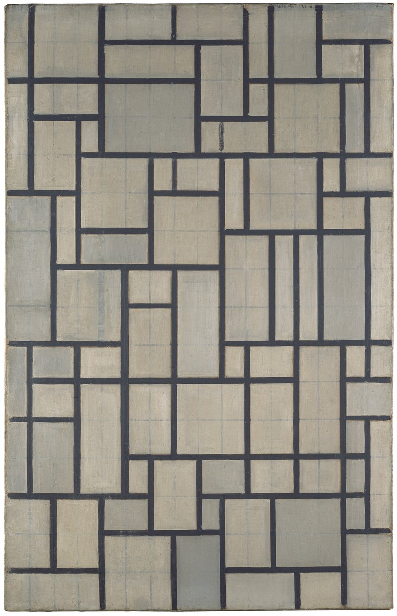 Kompozycja z siatką 2 autorstwa Piet Mondrian