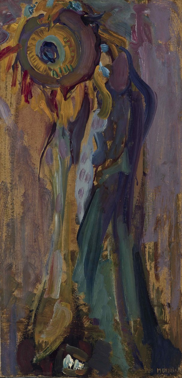 Umierający słonecznik I, 1908. autorstwa Piet Mondrian
