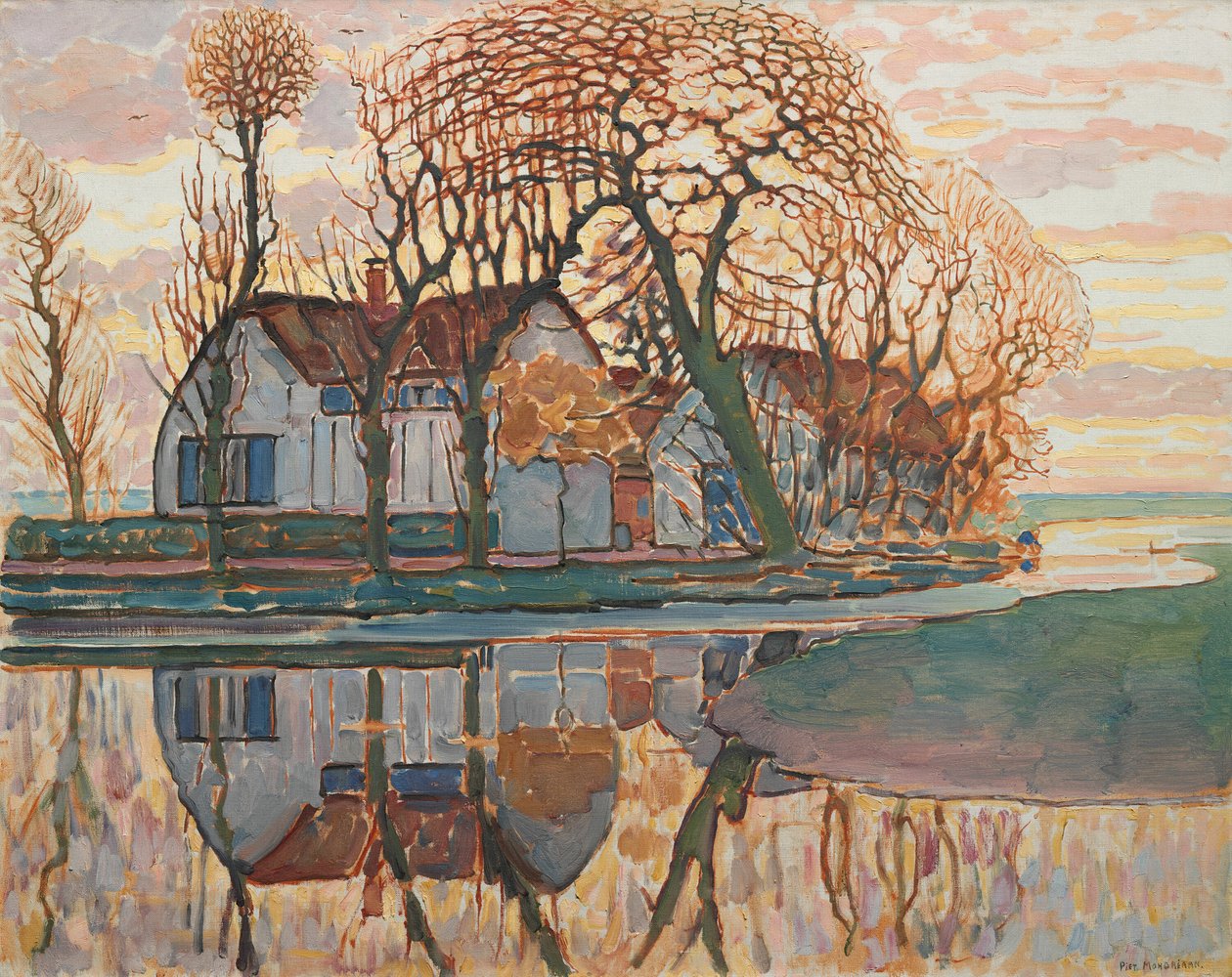 Farma w pobliżu Duivendrecht autorstwa Piet Mondrian
